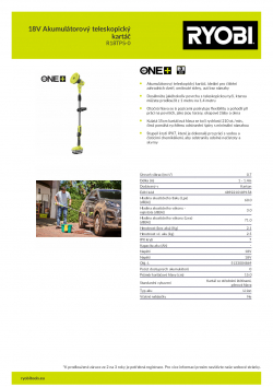 RYOBI R18TPS 18V Akumulátorový teleskopický kartáč 5133004847 A4 PDF