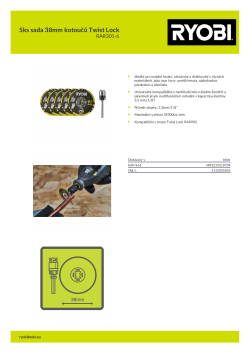 RYOBI RAR301-6 5ks sada 38mm kotoučů Twist Lock 5132005836 A4 PDF