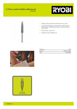 RYOBI RAR706 5.75mm zpětný hladký odhrotovač 5132005868 A4 PDF