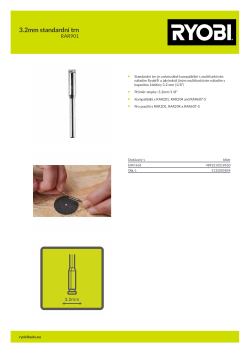 RYOBI RAR901 3.2mm standardní trn 5132005834 A4 PDF