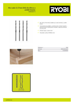 RYOBI RAR404-4 4ks sada 3.17mm bitů do dřeva a umělé hmoty 5132005847 A4 PDF