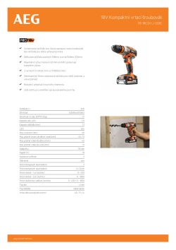 RYOBI BS 18C2X 18V Akumulátorový kompaktní vrtací šroubovák 4935459423 A4 PDF