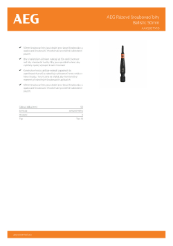 RYOBI AAK50 AEG Rázový šroubovací bit Ballistic 50mm TX10– 3ks 4932479186 A4 PDF