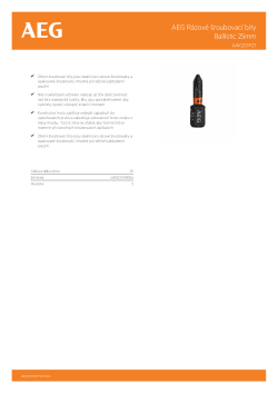 RYOBI AAK25 AEG Rázový šroubovací bit Ballistic 25mm PZ1 – 3ks 4932479170 A4 PDF