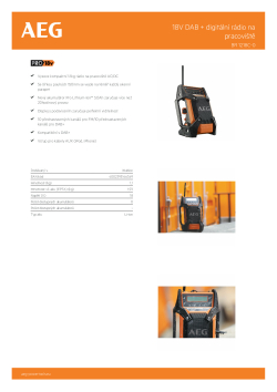 RYOBI BR 1218C 12V/18V/AC rádio na pracoviště 4935451539 A4 PDF