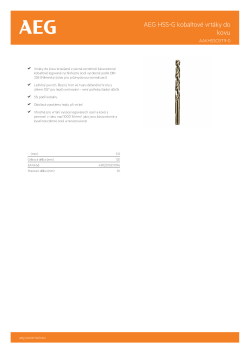 RYOBI AAKHSSCBT AEG HSS-G kobaltový vrták do kovu 9mm – 1ks 4932479339 A4 PDF