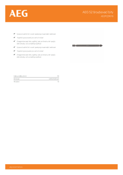 RYOBI ASD AEG 90mm šroubovací bit PZ2 - 10ks 4932479518 A4 PDF