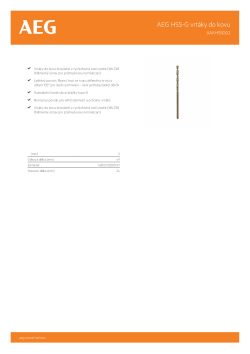 RYOBI AAKHSSG AEG HSS-G vrták do kovu 2mm – 2ks 4932479304 A4 PDF