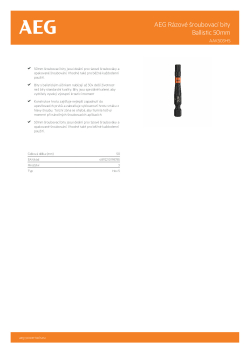 RYOBI AAK50 AEG Rázový šroubovací bit Ballistic 50mm Hex 5– 3ks 4932479193 A4 PDF
