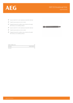 RYOBI ASD AEG 70mm šroubovací bit PH2 - 10ks 4932479507 A4 PDF