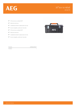RYOBI AEG26TB 37L Box na nářadí 4932471878 A4 PDF