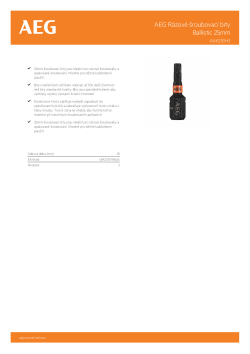 RYOBI AAK25 AEG Rázový šroubovací bit Ballistic 25mm Hex 3 – 3ks 4932479177 A4 PDF
