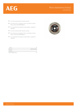 RYOBI AAKMMTC01 Řezný diamantový kotouč 4932478589 A4 PDF