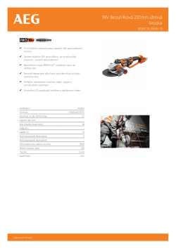 RYOBI BEWS 18-230BL 18V Bezuhlíková 230mm úhlová bruska 4935459735 A4 PDF
