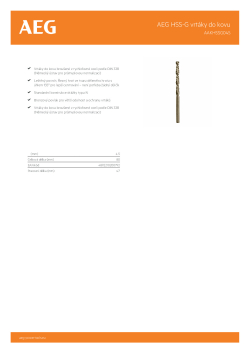 RYOBI AAKHSSG AEG HSS-G vrták do kovu 4.5mm – 1ks 4932479309 A4 PDF