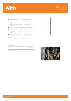 RYOBI AAKSDS AEG SDS-Plus vrták, průměr 8mm, délka 210mm 4932478686 A4 PDF