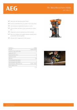 RYOBI BOF 18BL2 18V Bezuhlíková horní frézka 4935479163 A4 PDF