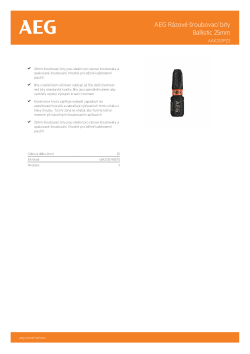RYOBI AAK25 AEG Rázový šroubovací bit Ballistic 25mm PZ3 – 3ks 4932479172 A4 PDF