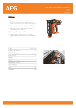 RYOBI B16N18 18V Bezuhlíková hřebíkovačka 16GA 4935451533 A4 PDF