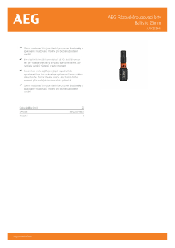 RYOBI AAK25 AEG Rázový šroubovací bit Ballistic 25mm Hex 4 – 3ks 4932479178 A4 PDF
