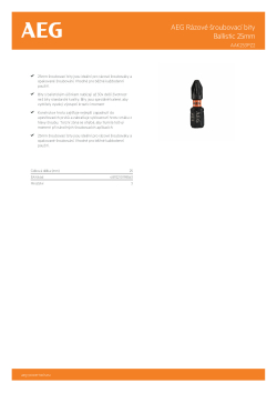 RYOBI AAK25 AEG Rázový šroubovací bit Ballistic 25mm PZ2 – 3ks 4932479171 A4 PDF