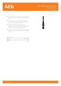 RYOBI AAK50 AEG Rázový šroubovací bit Ballistic 50mm TX25– 3ks 4932479188 A4 PDF