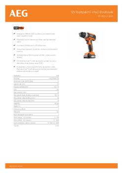 RYOBI BS 12G3 12V Vrtací šroubovák 4935451091 A4 PDF