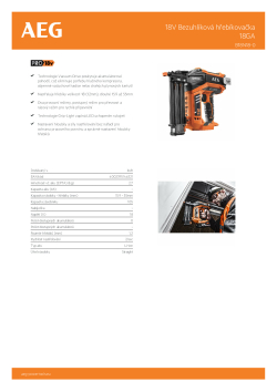 RYOBI B18N18 18V Akumulátorová hřebíkovačka 18G 4935451535 A4 PDF