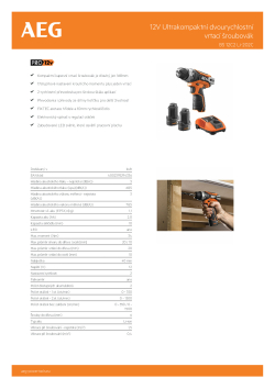 RYOBI BS 12C2 12V Dvourychlostní ultrakompaktní vrtací šroubovák 4935447867 A4 PDF
