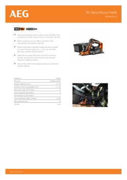 RYOBI BHO 18BL 18V Bezuhlíkový hoblík 4935464988 A4 PDF