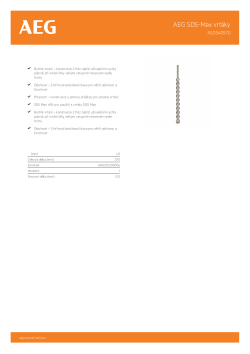 RYOBI ASDS AEG SDS-Max 2-břitový vrták, 40mm průměr x 570mm délka – 1ks 4932479300 A4 PDF