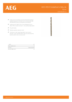 RYOBI AAKHSSCBT AEG HSS-G kobaltový vrták do kovu 4.2mm – 1ks 4932479329 A4 PDF