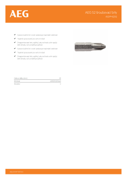 RYOBI ASD AEG 25mm šroubovací bit PH2 - 2ks 4932479520 A4 PDF