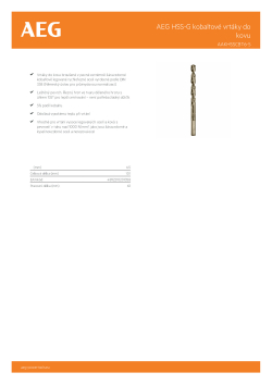 RYOBI AAKHSSCBT AEG HSS-G kobaltový vrták do kovu 6.5mm – 1ks 4932479335 A4 PDF