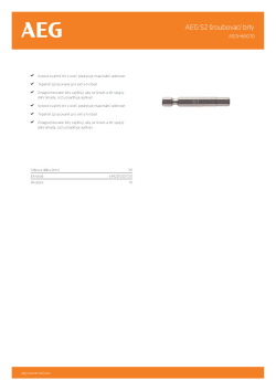 RYOBI ASD AEG 50mm šroubovací bit Hex 6 - 10ks 4932479528 A4 PDF