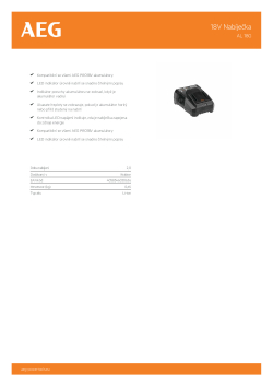 RYOBI AL 18G 18V Akumulátorová nabíječka 4932459891 A4 PDF