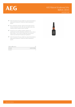 RYOBI AAK25 AEG Rázový šroubovací bit Ballistic 25mm TX10 – 3ks 4932479173 A4 PDF