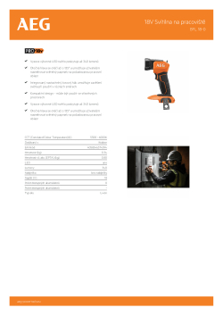 RYOBI BFL 18 18V Svítilna na pracoviště 4935479665 A4 PDF