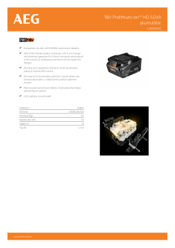 RYOBI L1850SHD 18V Prolithium-ion™ HD 5.0Ah akumulátor 4935478860 A4 PDF