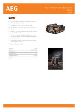 RYOBI L1820S 18V Prolithium-ion™ 2.0Ah akumulátor 4935472275 A4 PDF