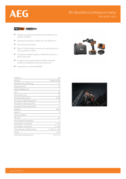 RYOBI BSB 18C3BL 18V Bezuhlíková příklepová vrtačka, 2x 5.0 Ah akumulátor 4935478939 A4 PDF