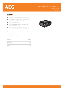 RYOBI L1820SHD 18V Prolithium-ion™ HD 2.0Ah akumulátor 4935478858 A4 PDF