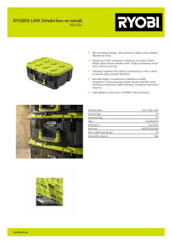 RYOBI RSL102 RYOBI® LINK Střední box na nářadí 5132006073 A4 PDF