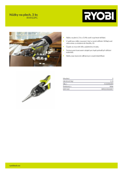 RYOBI RHAS Nůžky na plech, 3 ks 5132006054 A4 PDF