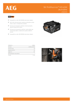 RYOBI L1860SHD 18V Prolithium-ion™ HD 6.0Ah akumulátor 4935480049 A4 PDF