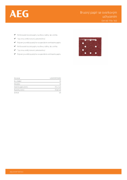 RYOBI Abrasive Paper- Clamp Type for FDS 140 115x140mm brusný papír do excentrické brusky 4932352424 A4 PDF