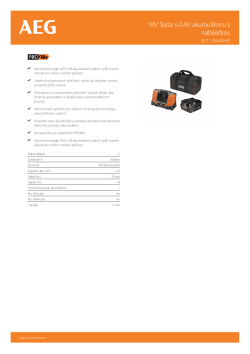 RYOBI SET L1840SHD 18V Sada 4.0Ah akumulátoru s nabíječkou 4935478944 A4 PDF