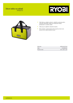 RYOBI RTB2373 36cm taška na nářadí 5132005129 A4 PDF