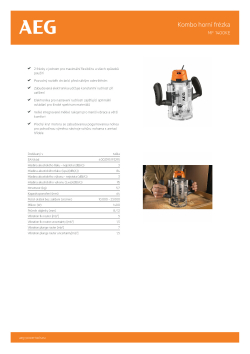 RYOBI MF 1400KE Kombo horní frézka 4935411850 A4 PDF