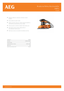 RYOBI FS 250 250W Bruska na třetinu listu brusného papíru 4935472164 A4 PDF